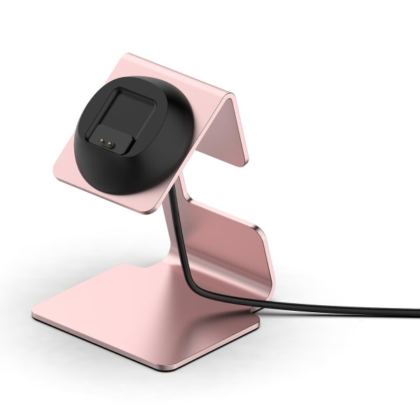 Til Xiaomi Smart Band 8 Ur Oplader Holder Metal Smartwatch Oplader Stand (uden Oplader) Rose Pink