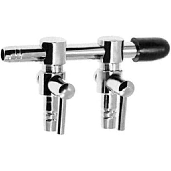 Akvarium Luftventil 2-veis Inline Manifold Luftstrøm Pumpe Slange Splitter Spak Kontrollventil 4-pakning