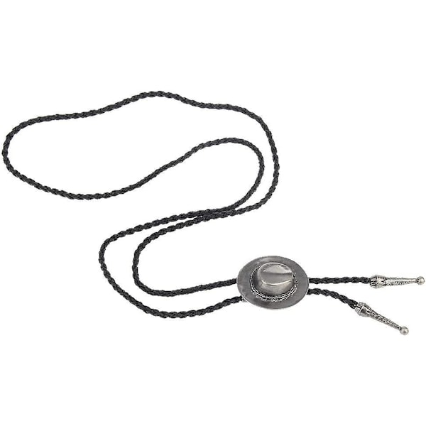 Western Hat Svart Bolo Tie För Män Och Kvinnor,acsergery Native American Läder