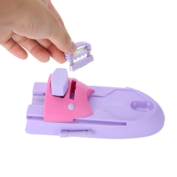 Nagelkonst Mönsterprinter, Professionell Nagelkonst DIY Mönstertryckmaskin Stämplare Nagelprinter Manikyrverktyg med 6 st Rostfritt Stål Tryckta
