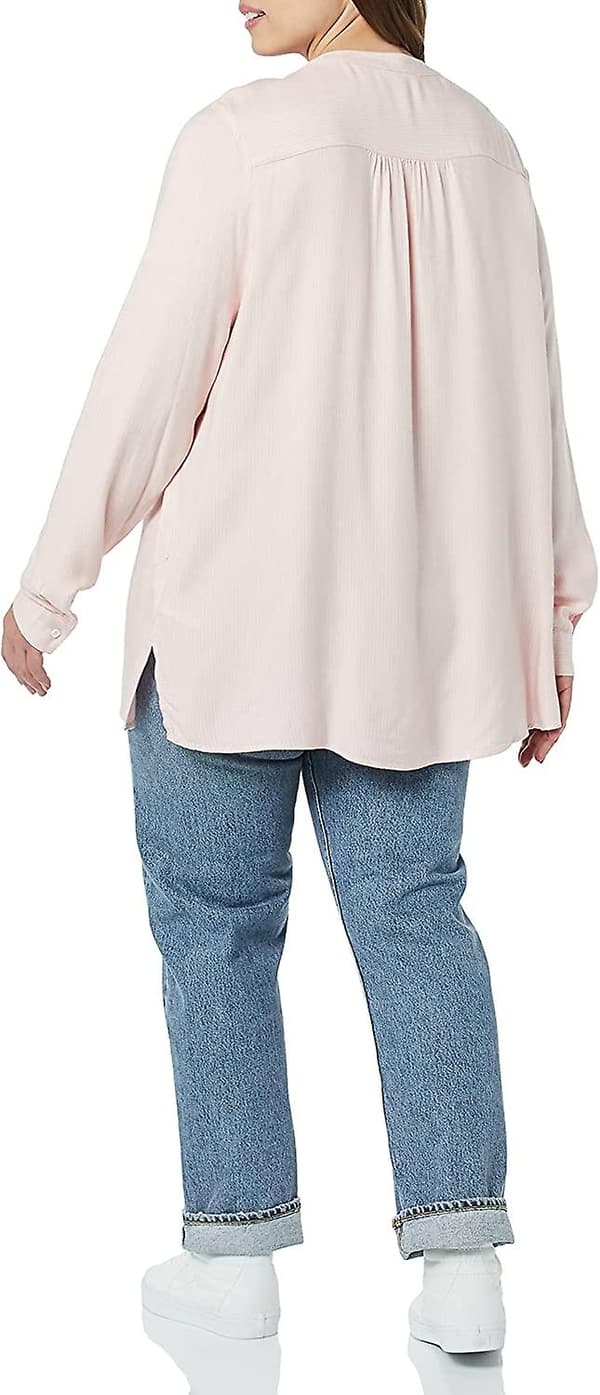 Langærmet vævet bluse til kvinder Style 10 L