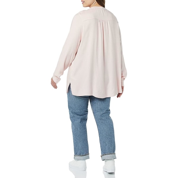 Langærmet vævet bluse til kvinder Style 10 XXL