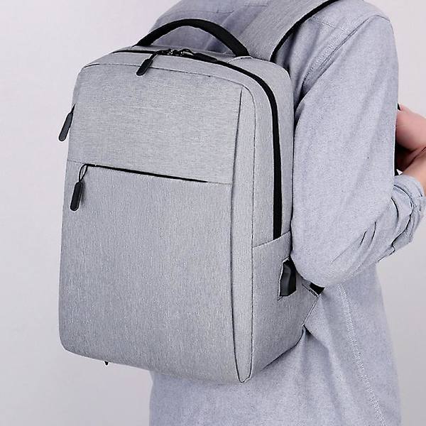 Business Laptop Ryggsekk Oxford Stoff Vanntett Sekk med USB Ladeport for Reise Skole