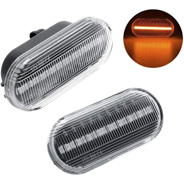 Blinklys, 1 par dynamiske sideblinklys flytende sidemarkeringslys erstatning for V-W T5