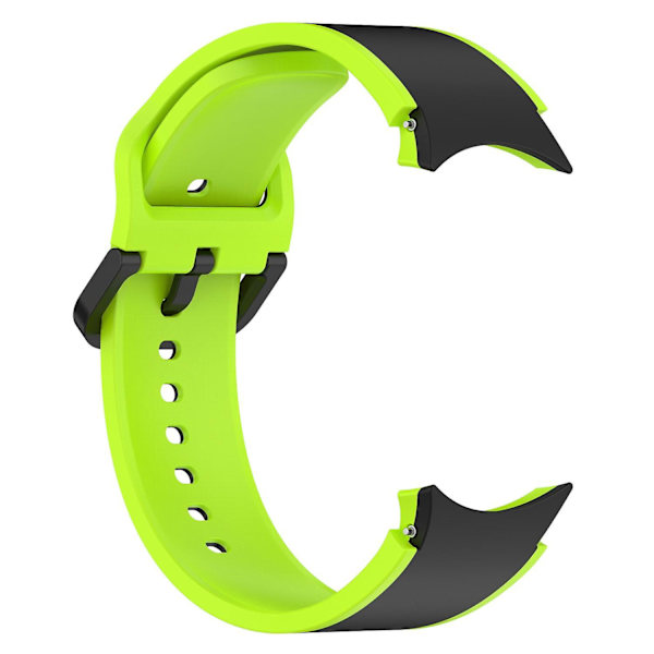 Åndbar Blød Silikone Urrem Til Samsung Galaxy Watch6 40/44mm/ Watch 4/5 40/44mm /5 Pro 45mm Black  Lime