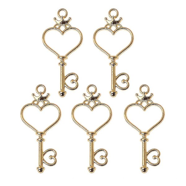 5 stk. Mini udsøgte hule charms Diy nøglering vedhæng geometrisk ramme 21