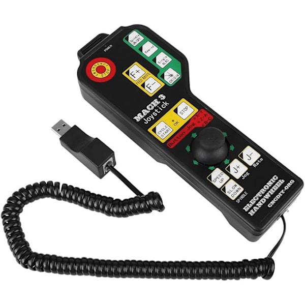 CNC Graveringsmaskine Manuel Controller, CNC Controller USB Graveringsmaskine Controller Connector 6-akset Kontrol til Mach3 System