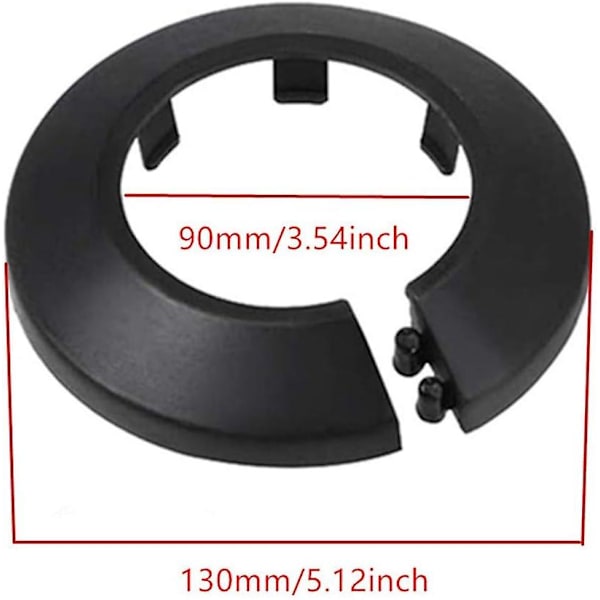 4 kpl Seinälaipan ulkohalkaisija Laippa Helppo asennus Muovinen patterin peitelevy Vesiputken viemärilinjan suojus Kaulus Seinäputken suojus Koristelu Pi Black 90mm