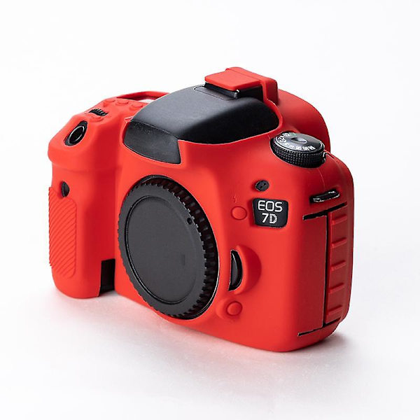 DSLR-kamerans anti-dropp silikonfodral för Canon EOS 7D, mjukt skyddande fodral Red