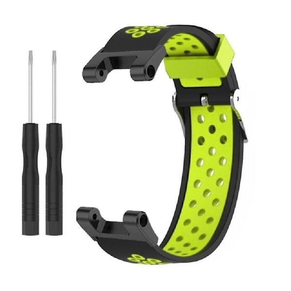 Dubbelfärgad 22mm ersättningssilikonrem för Huami Amazfit T-Rex(Pro)/Ares Black  Green