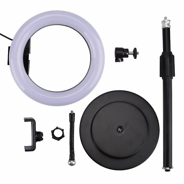 Selfie Flash Ring Light Mobiltelefonholder LED Kameramontering Lang Arm USB-stativ