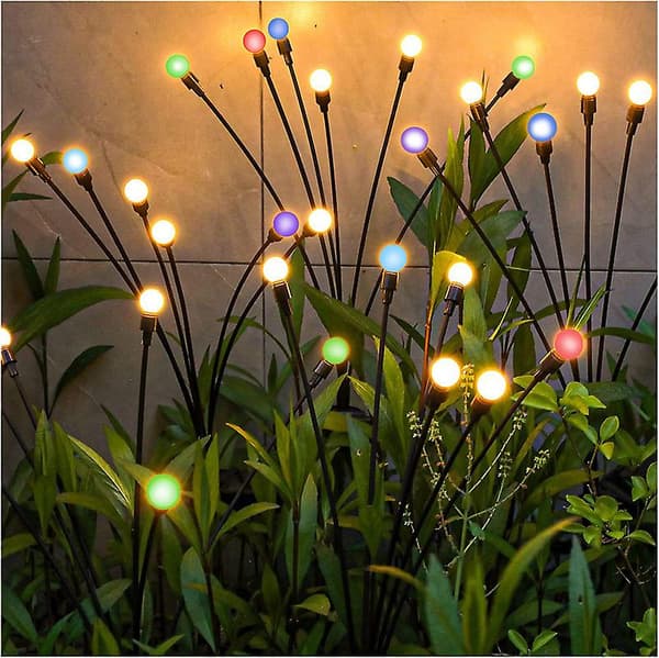 Solcellehavelamper - 2 pak Led Solcelle Sankt Hans Orm Lys Colorful 6 head