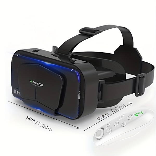 VR-lasit Virtuaalitodellisuus VR 3D-lasit VR-setti 3D-virtuaalitodellisuuslasit, Säädettävät VR-lasit tukevat 7,2 tuumaa