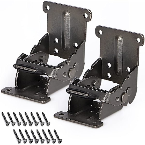 2-pack Fällbara konsoler, Lås förlängningsgångjärn, Fällbara benkonsoler Hårdvara för bord, arbetsbänk, plattform 0 90 180 2 Pcs
