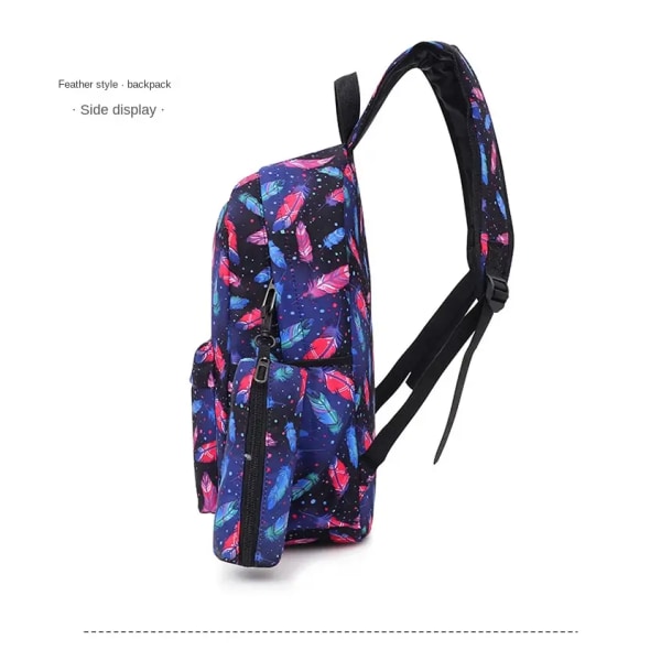 3 st söta tecknade tryckta ryggsäckar med crossbody väska och pennväska set, pojkar och flickor mode casual preppy backapack turkos