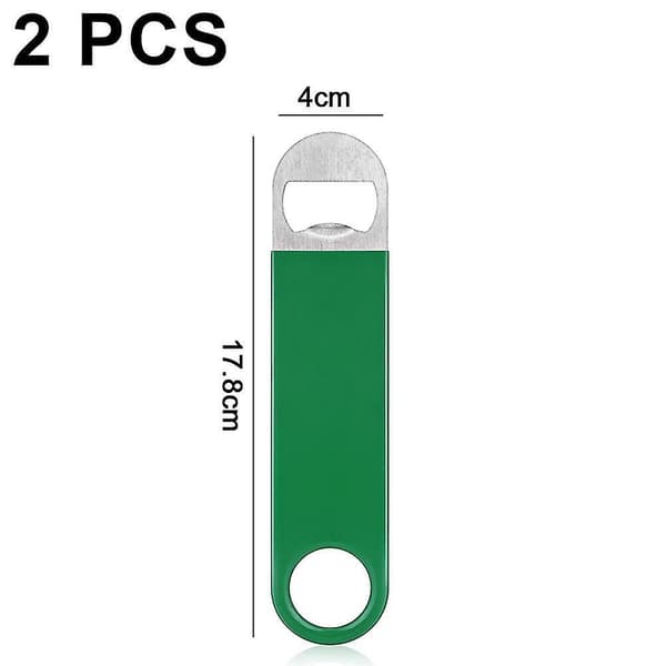 Flat Flaskeåpner - Flaskeåpner For Bartender - Ølflaskeåpner - Vinyl Green