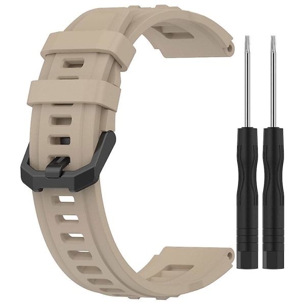 Justerbart silikonarmband för handleden till Huami Amazfit T-rex Ultra A2142 Light Yellow