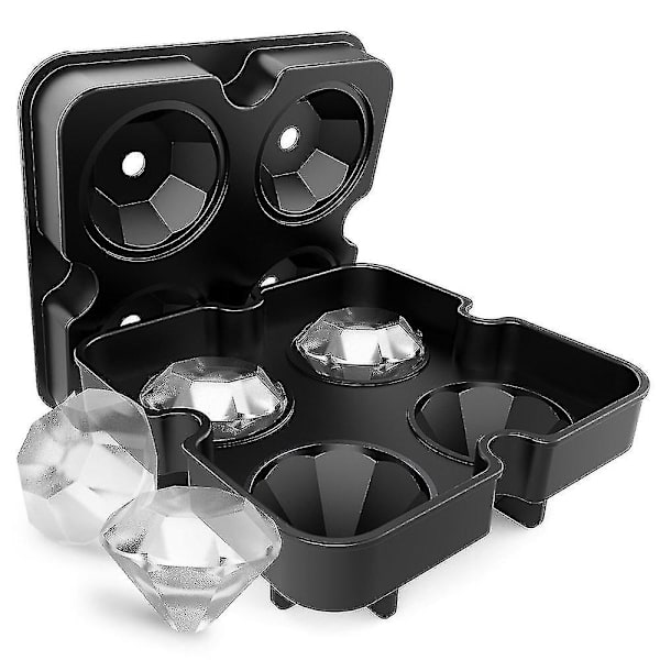 Diamant Isterning Silikoneform 5.0cm Diamant 4-delt Diamant Isterning BLACK