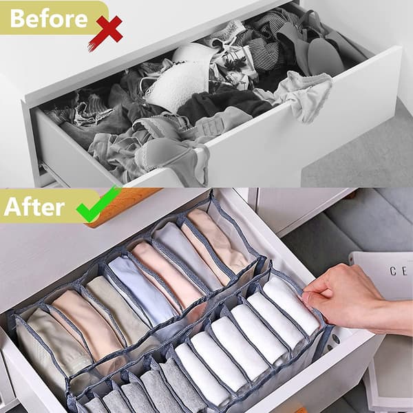 Garderobe, Sokk, Slips Organiserer (grå, 2 stk)