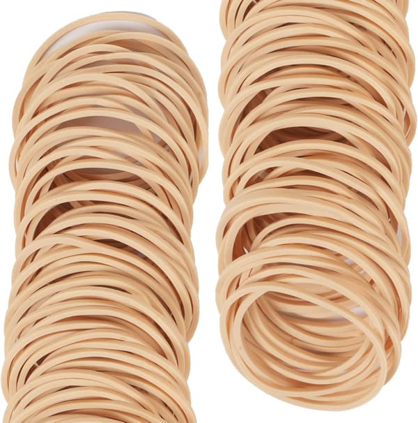 Gummiband 60mm Nettovikt 190 gram Elastiskt gummiband Beige gummiband Kontorsmaterial