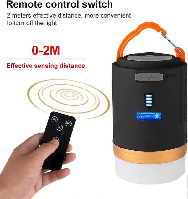Vanntett, oppladbar 4800 mAh LED campinglykt