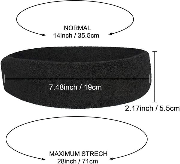 3-pack Acsergery present sport pannband svettband för män och kvinnor, elastiskt hår