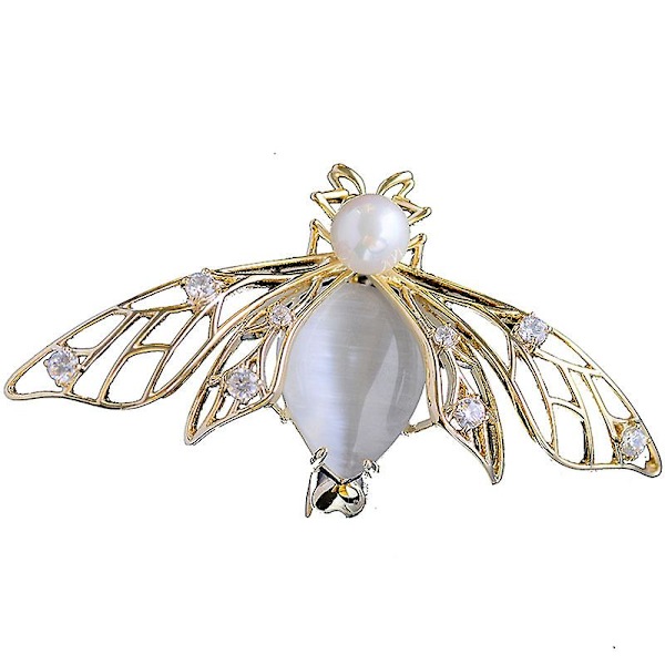 Stang Män Lyx Zircon Bee Brosch Kreativ Personlighet Brosch Elegant Kläder Tillbehör Corsage Present