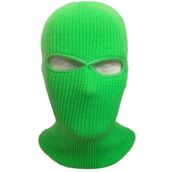 Heltäckande skidmask i bomull, balaclava, stickad mössa, militär mask, festmask Black