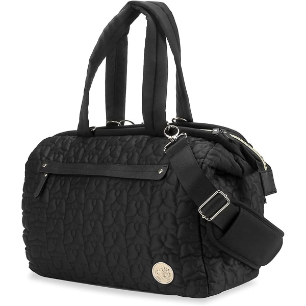 Baby Pusletaske med mange lommer, Stilfuld Stor Kapacitet Multifunktionel Baby Pusletaske sort