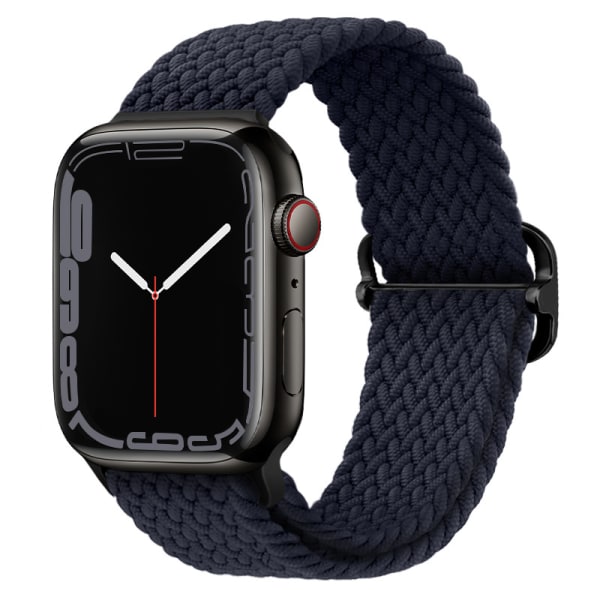 Armband kompatibel med Apple Watch-rem, 38 mm, 40 mm, 41 mm, för män och kvinnor, justerbart elastiskt klockarmband kompatibelt med iWatch Series Dark blue2 38 mm 40 mm 41 mm