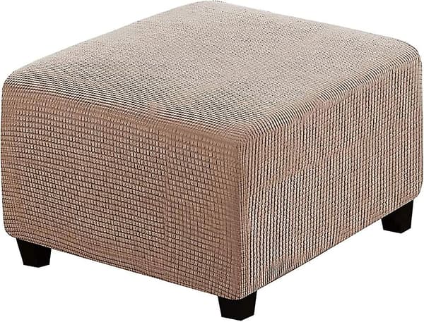 Ottomanöverdrag, Acsergery Jacquard rektangulära pallöverdrag, Acsergery mjuk elastisk botten halkfri present