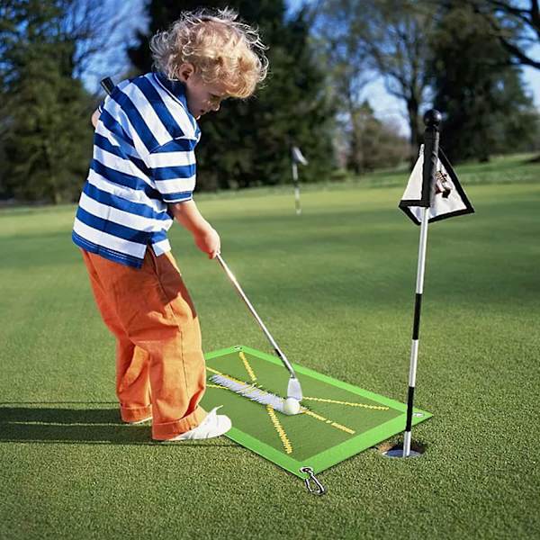 Golfträningsmatta, bärbar golfträningsmatta för svingdetektering, slagträning, golfträningshjälpmedel för analys av svingbana, korrigera träff P