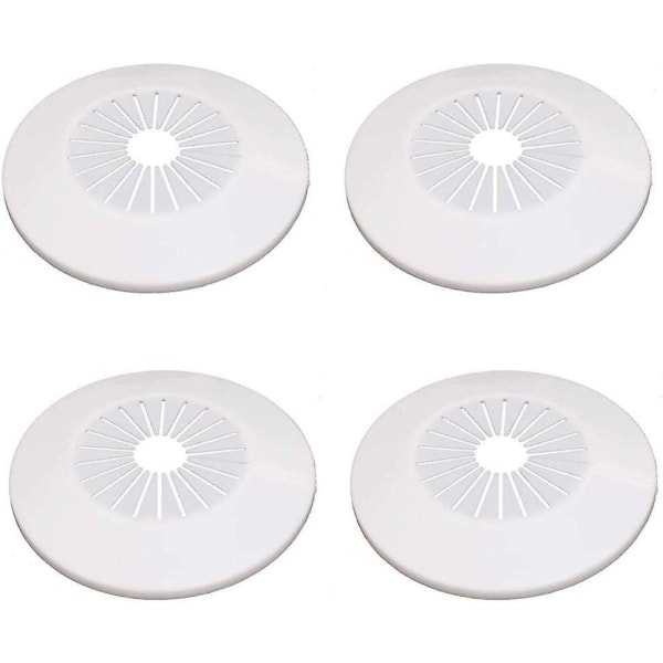 Seinälaipan helppo asennus muovinen patterin peitelevy vesiputken viemärilinjan suojus kaulus seinäputken suojus koristelu putken kaulukset, putken kaulussuoja White 1.181.96inch