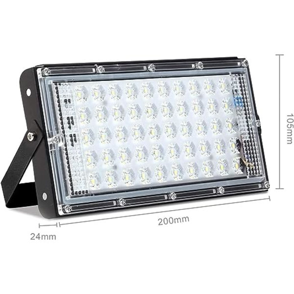LED-valonheitin ulkokäyttöön, turvavalo seinälle, 50W 4800LM 6000K puutarhavalaisin IP65 vedenpitävä valonheitin