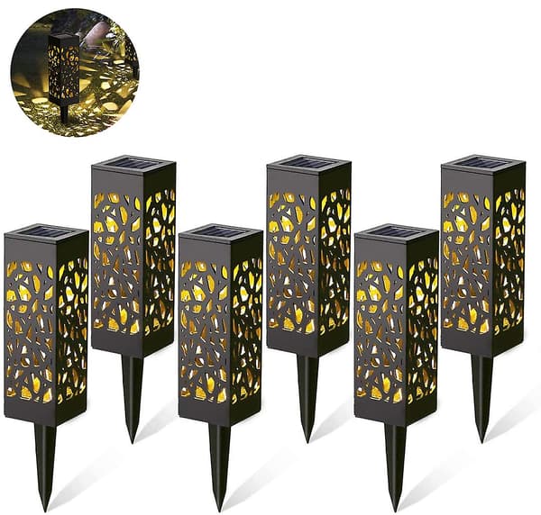 6 Styk Sæt Solcellelamper, Have, Solcellehavelampe, Solcellelamper Til Have, Solcellelampe, Dekorationslampe Til Udendørs Veje, Sikkerhedslys, Have,