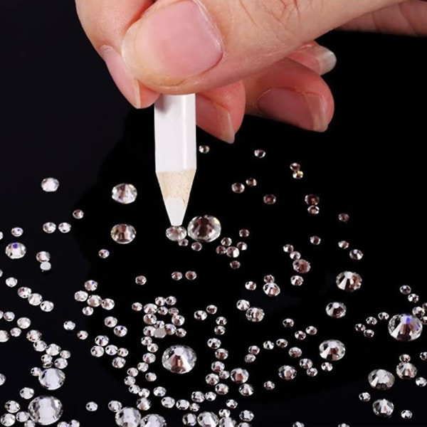 Krystall Rhinestones Flat Back 3D-steiner for Negledekorasjonshåndverk Style 12