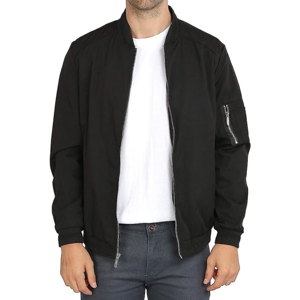 Lett fritidsjakke for menn Softshell Flight Bomber Varsity Vindjakke black 2XL