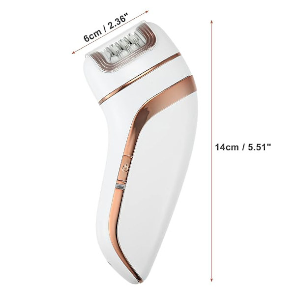 Epilator til kvinder, 3 i 1 elektrisk hårtrimmer trådløs epilator callusfjerner, bærbar genopladelig hårfjerning til kvinder, hvid