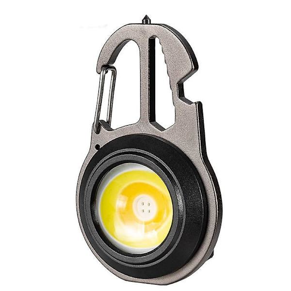 Led Mini Cob Ficklampor 1000 Hög Lumen Starkt Ljus Nyckelring Ficklampa Bärbar Laddningsbar Ljus 4 Ljuslägen Med Fällbart Fäste, Flasköppnare
