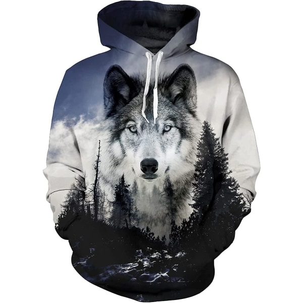 Luvtröja för herr Rolig 3d- print Hoody Sweatshirts Långärmad tröja Jumper