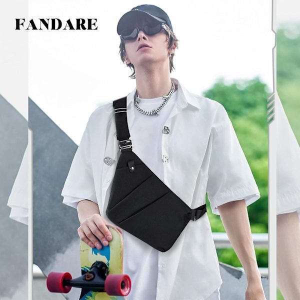 Mäns bröstväska Anti-stöld Sport Crossbody väska Dam Crossbody väska Axelväska Ryggsäckar Bär för resor Sport Axelväska Cykel