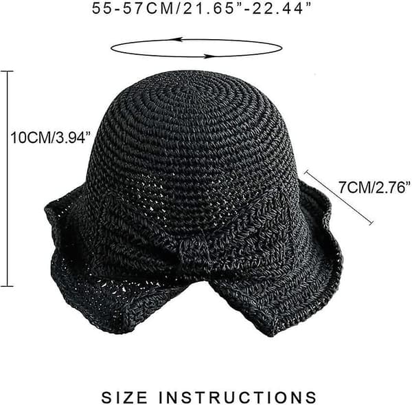 Acsergery Foldbar Bredskygget Blød Skygge Stråhat Solhat Sommer Strandhat Dame Piger Gave