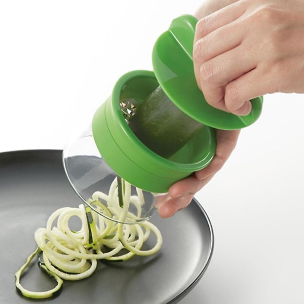 Grønnsakskutter Grønnsaksspiralizer 3 I 1 Kjøkkentilbehør Håndholdt Kutter Rivejern Grønnsaksspiralizer Med 3 Blader I Rustfritt Stål For Grønnsaker