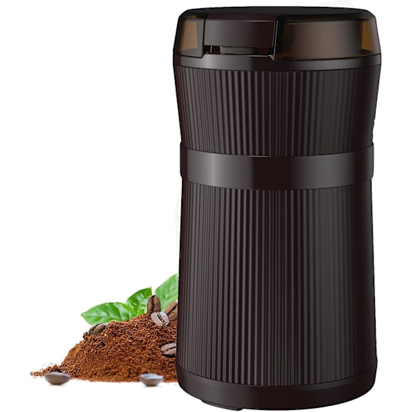 Elektrisk kaffekvarn för hemmet, 200 W kaffebönekvarn med skål i rostfritt stål, 50 g kryddkvarn för kaffebönor, kryddor, torra örter, kanel, genomskinlig