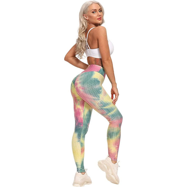 Dam Butt Scrunch Push Up Leggings Hög Midja Stretch Gym Träning Yoga Byxor