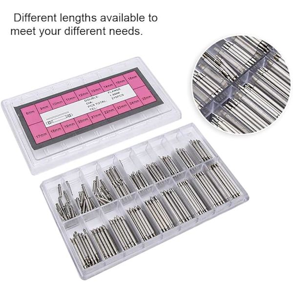 Urreimspinner, Trap Link Pins Urfjærstang, 1,8 mm Reparasjonstilbehør Super Slitesterk 270 stk/eske for Urreparasjon Bedriftsbruk Hjemmebruk Urmakere