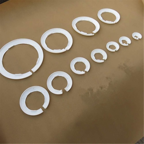 4 stk. vægflange ydre diameter flange nem installation plastik radiator roset vandrør afløbsledning dæksel krave vægrør dækoration Pi Black 32mm