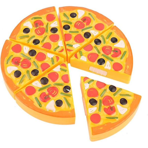 Pizza leke i plastmateriale for småbarn, solid giftfri pizza leke for barn, for hjemmebruk