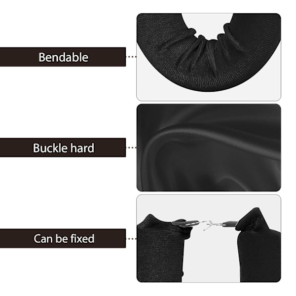 SBSGV 3-pack Värmefria Lockar Hårcurlers, Flexibla Satin Värmefria Långa Hårrullear, Mjuka DIY Våghårrullear Stylingverktyg för Långt Medellångt Hårlås Black