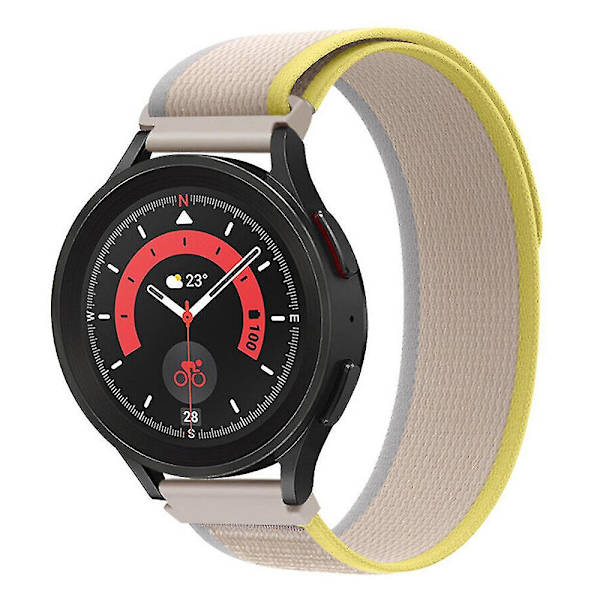 Til Garmin Venu 2 Plus / Venu Sq 20mm Udskiftnings Trail Loop Nylon Bånd Sport Justerbar Urrem Beige